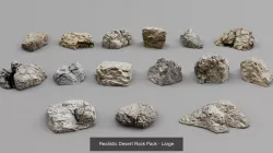 Realistic Desert Rock Collection 