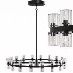 Restoration Hardware ARCACHON ROUND CHANDELIER 36 Black 3D model
