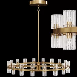 Restoration Hardware ARCACHON ROUND CHANDELIER 36 Brass 3D model