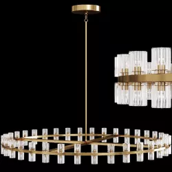 Restoration Hardware ARCACHON ROUND CHANDELIER 60 Brass 3D model