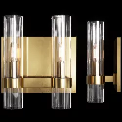 Restoration Hardware RAVELLE DOUBLE SCONCE Brass 3D model
