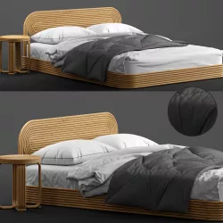Ria rattan bed 3D model