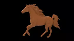 Running horse 3d stl models for artcam and aspire Programmes 3D model
