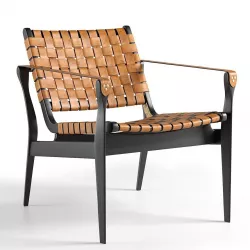 Safavieh Dilan Leather Safari Chair 3D model