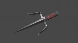 Sai ninja dagger Low-poly  3D model