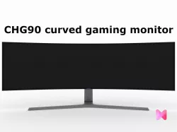 Samsung 49 Inches CHG90 QLED Gaming Monitor game asset Low-poly  3D model