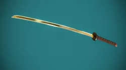 Samurai Katana Low-poly  3D model