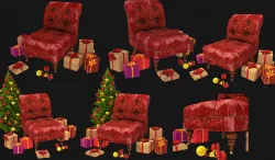 santa chair 3D model
