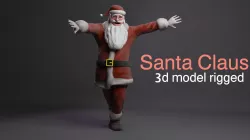 Santa Claus rigged  Low-poly  3D model