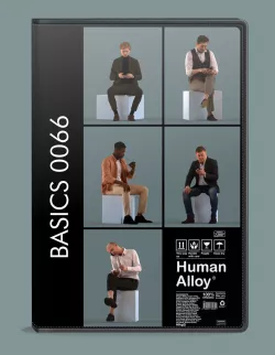 Set of 3D men talking on the phone 3D model