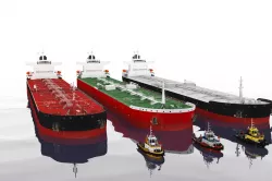 set Oil tanker 3 v  and set Tugboat 3 v Low-poly  3D model