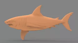 Shark 3d stl models for artcam and aspire Programme 3D model