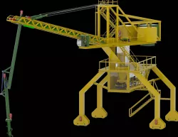 Ship unloader for bulk material Low-poly  3D model