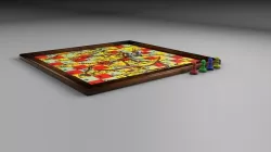 Snakes and Ladders wood 3D model