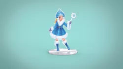 Snow Maiden Low-poly  3D model