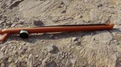 Speargun for spearfishing wood carbon 3D model Low-poly 3 model Low-poly  3D model