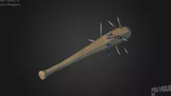 Spiked Baseball Bat Low-poly  3D model