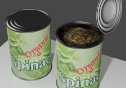 Spinach Tin Can Low-poly  3D model