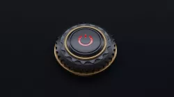 Start abstract button 3D model