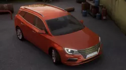 Station Wagon Car Low-poly  3D model