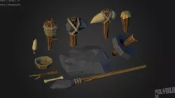 Stone Age Asset Low-poly  3D model