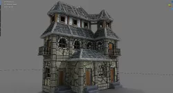 stone house1 Low-poly 3D model Low-poly  3D model