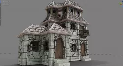 stone house4  Low-poly 3D model Low-poly  3D model