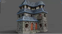 stone house5  Low-poly 3D model Low-poly  3D model
