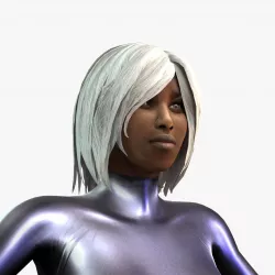 Superhero Woman - rigged animated 3D model