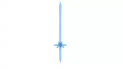 sword blue rose  3D model