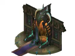 Tang Evil creatures - throne 01 3D model