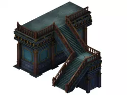 Tang Library - Corner staircase 01 3D model