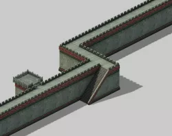 Tang The main city of war - the walls 3D model