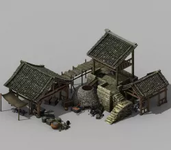 Tang War Corps - Blacksmiths 02 3D model