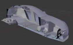 Tesla model S Unfinished Project Clean body With seat textures 3D model