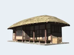 Thatched House KOREA 3D model