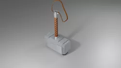Thors mighty weapon Mjolnir 3D model