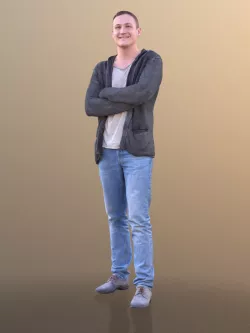 Thorsten 10585 - Standing Casual Man Low-poly  3D model