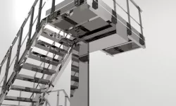 Three-level staircase Low-poly  3D model
