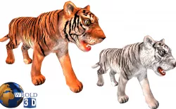 Tiger Rigged Animated Lowpoly 3D Model Collection Pack 