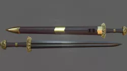Viking Sword Low-poly  3D model