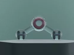 water molecule 3D model