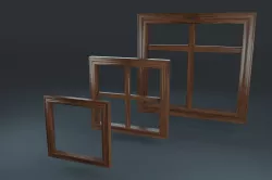 Window Frame Low-poly  3D model