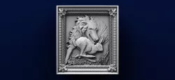 Wolf and hair 3d stl models for artcam and aspire Programmes 3D model