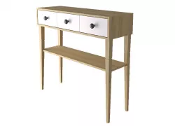 Wooden console for classic interior  3D model
