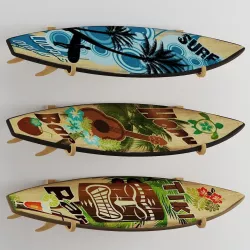 Wooden Surfboards  3D model