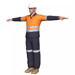 Workman Construction Mining Worker 3D model 3D model