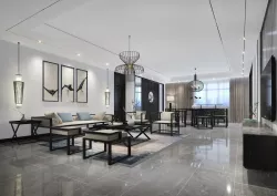 3D model of modern European style living room 3D model 3D model 3D model