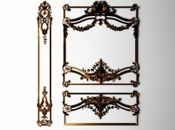 3d wall panel set 04 3D model