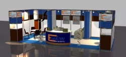 3x5 booth exhibition Stand 3D model
